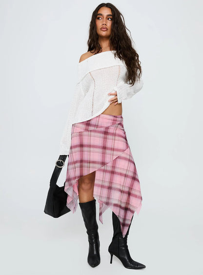 So Gone Off Shoulder Knit Sweater White