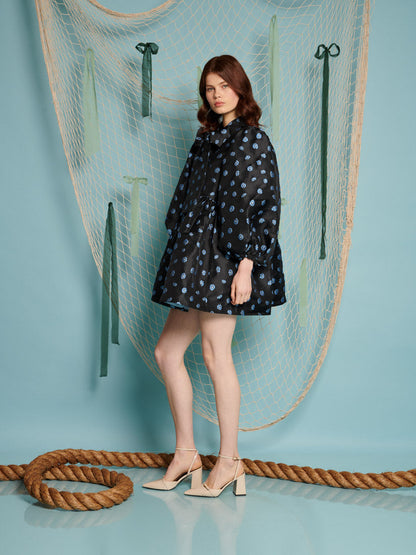 Paddle Jacquard Mini Dress