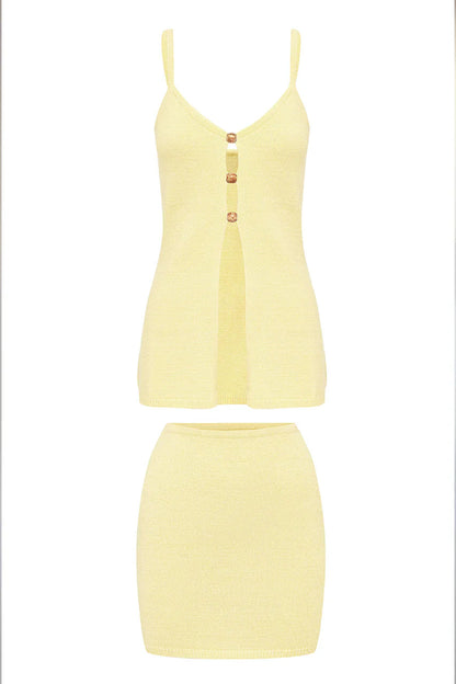 NORMANI LOW RISE SKIRT - BUTTER
