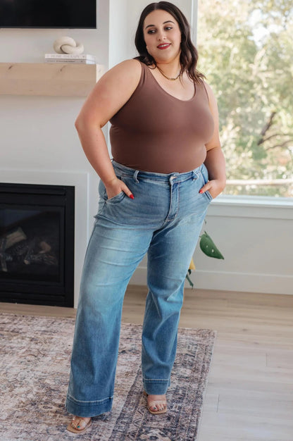 Mid Rise Wide Leg Judy Blue Jeans