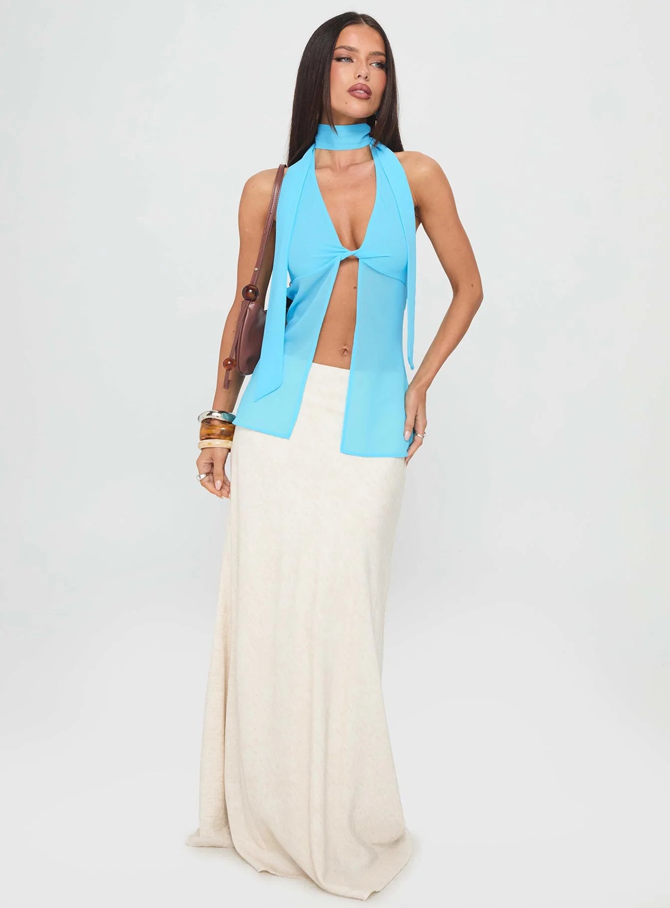 Scarface Tie Top Blue