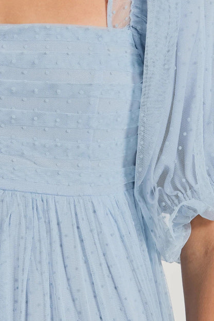 Whimsical Muse Chiffon Swiss Dot Skater Dress