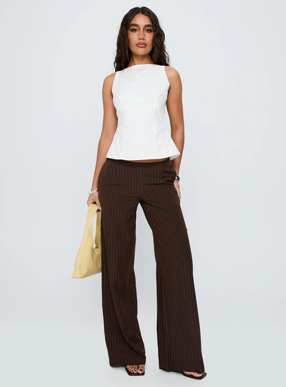 Inner Glow Open Back Top White
