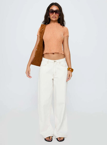 Padra Short Sleeve Top Orange