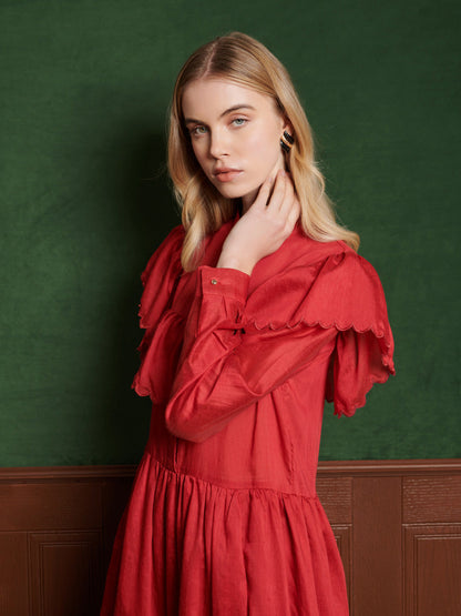 Hazel Scallop Maxi Dress