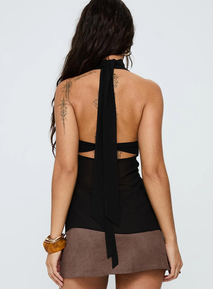 Scarface Tie Top Black