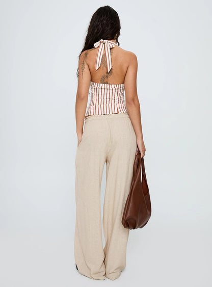 Seascape Oversize Tie Pants Natural