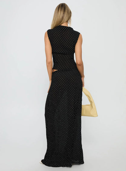 Ford Maxi Skirt Onyx Polka