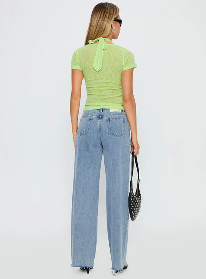 Darla Low Rise Straight Jean Vintage Blue Wash