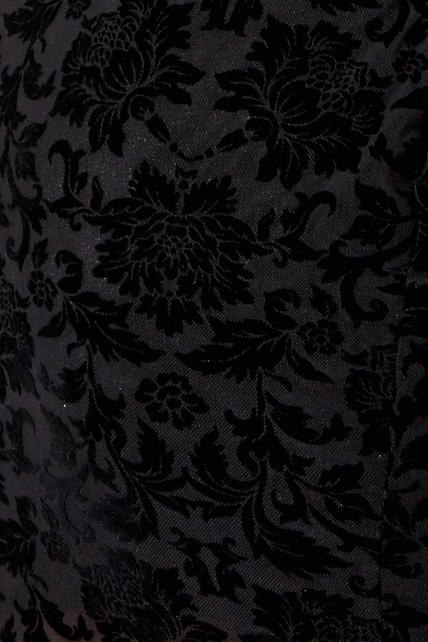 Impho Mini Dress in Brocade Rose Flock Black