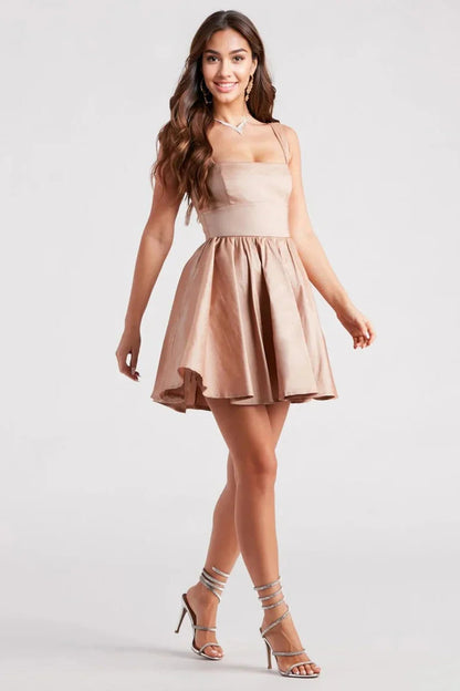 Lydia Taffeta Skater Party Dress