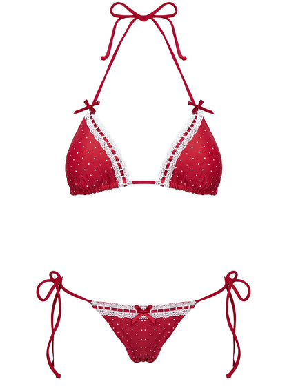 Crispy Bikini Bottoms Red Polka
