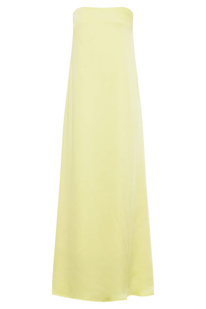 Luisa Strapless Maxi Dress - Lemon