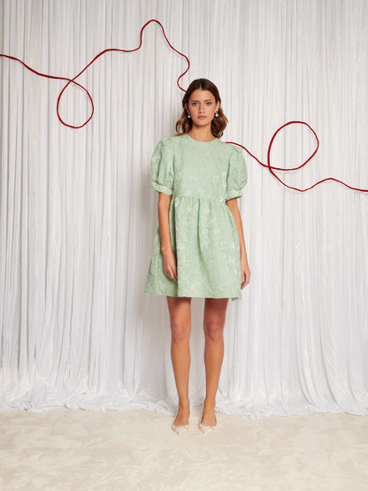 Plume Jacquard Mini Dress